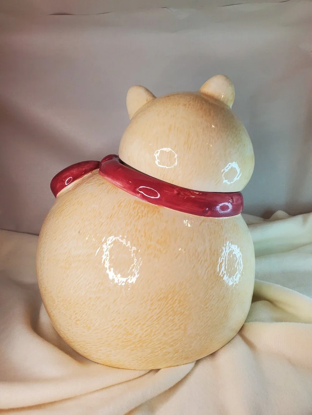 1980 - 90s Ceramic Ginger Cat  Cookie Jar